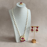 Monah Fuchsia Pearl Mala Set