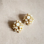 Uzelle White Quartz Stud Earrings - Ahseya & Co