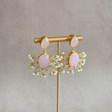 Skye Pink Crystal Drop Earrings - Ahseya & Co