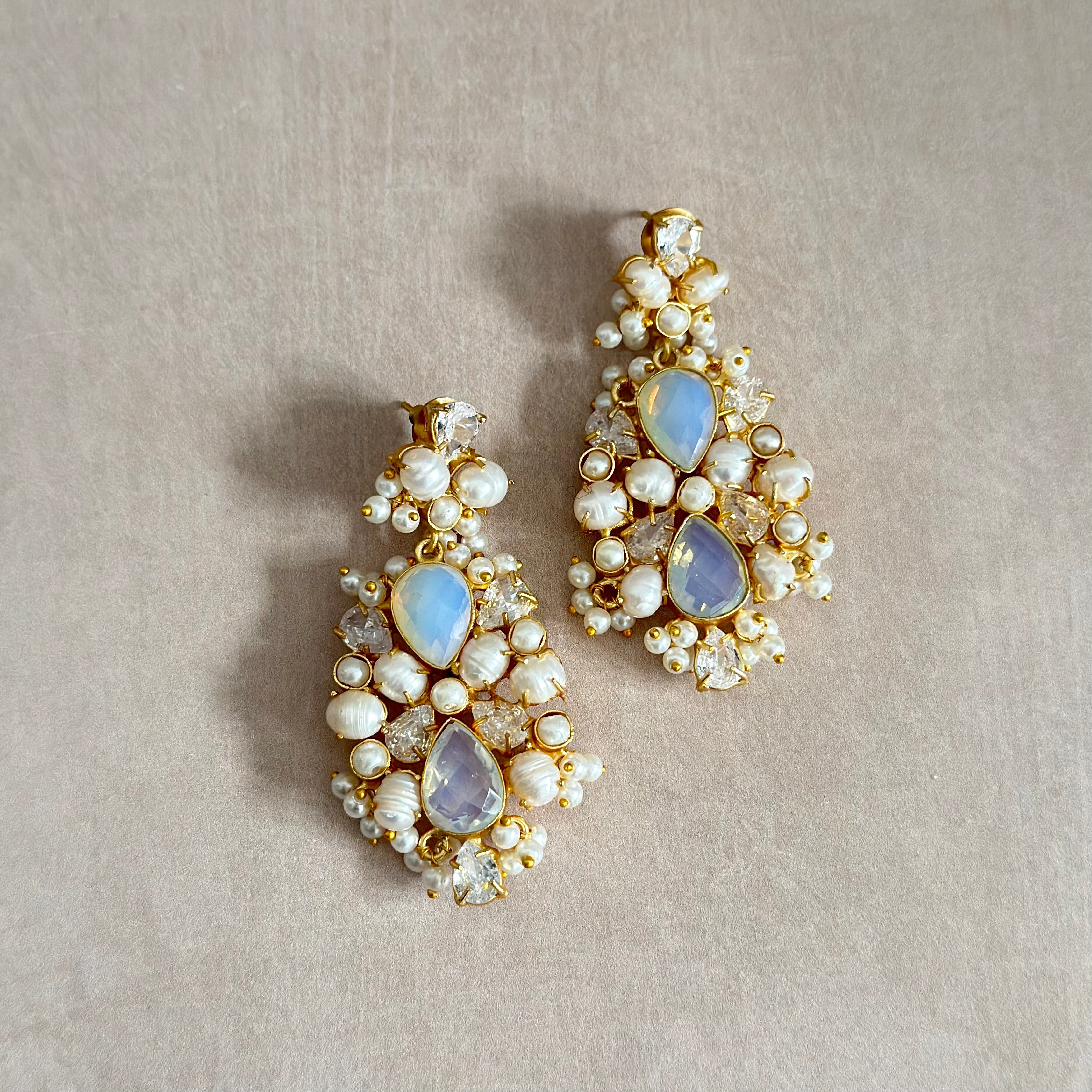 Emina Crystal Drop Earrings - Ahseya & Co