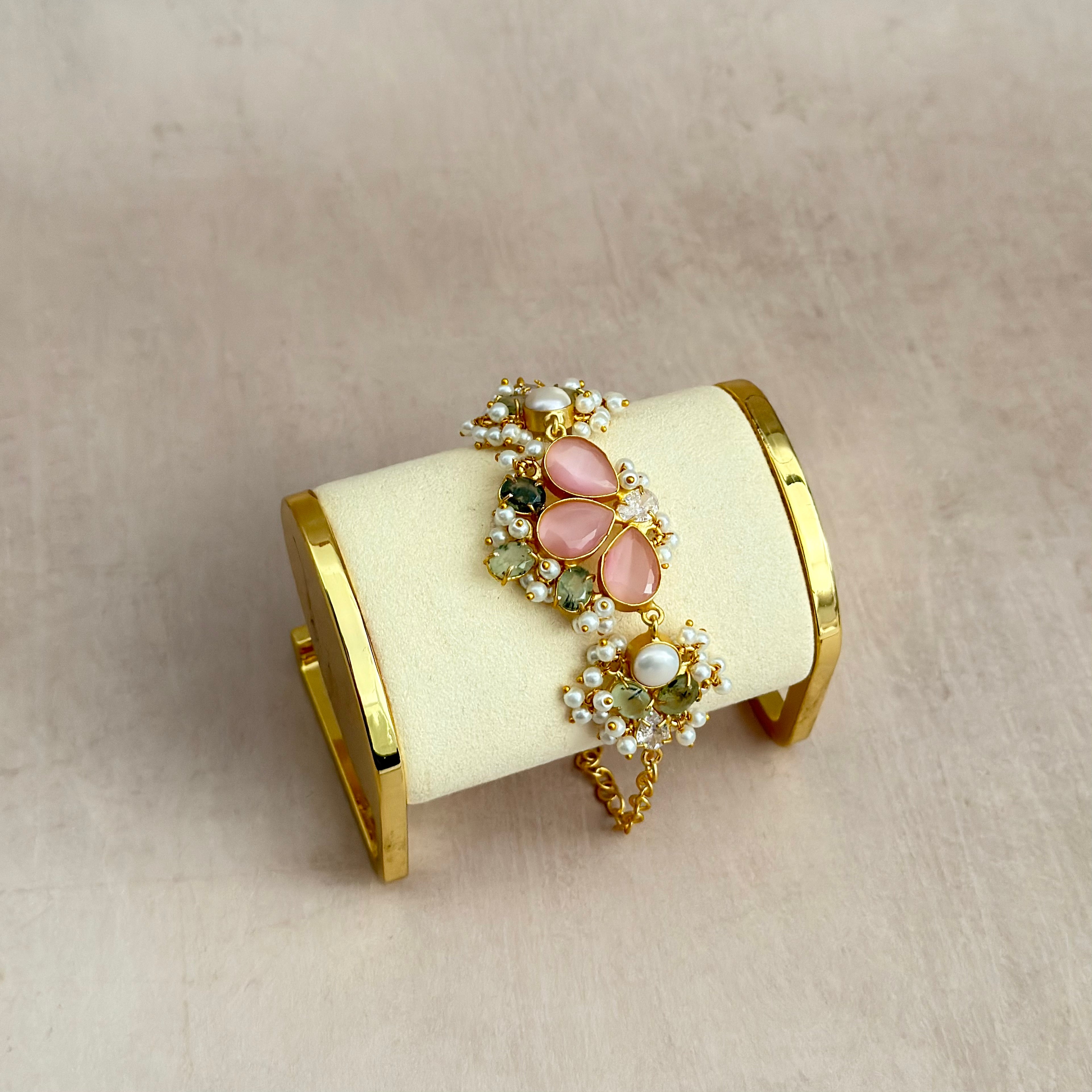 Eliana Pink Crystal Bracelet - Ahseya & Co