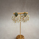 Tova Olive Crystal Stud Earrings
