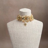 Fatima Olive Peach Choker Set