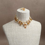 Shyla Peach Pearl Choker Set