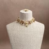 Shyla Purple Olive Pearl Choker Set