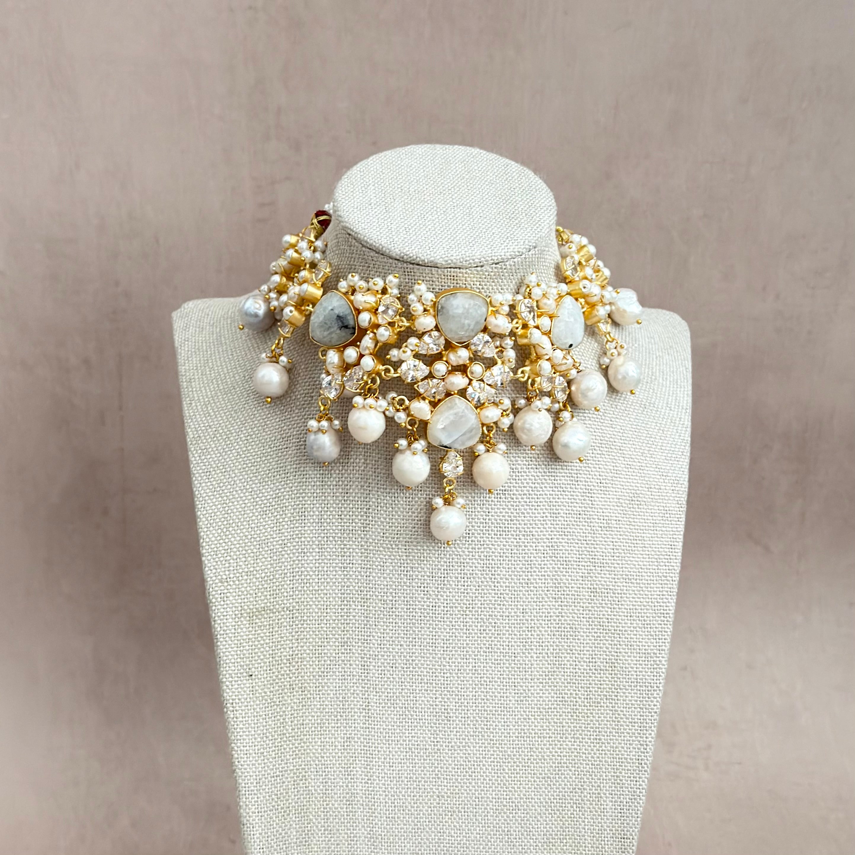 Dania Pearl Choker Set - Ahseya & Co