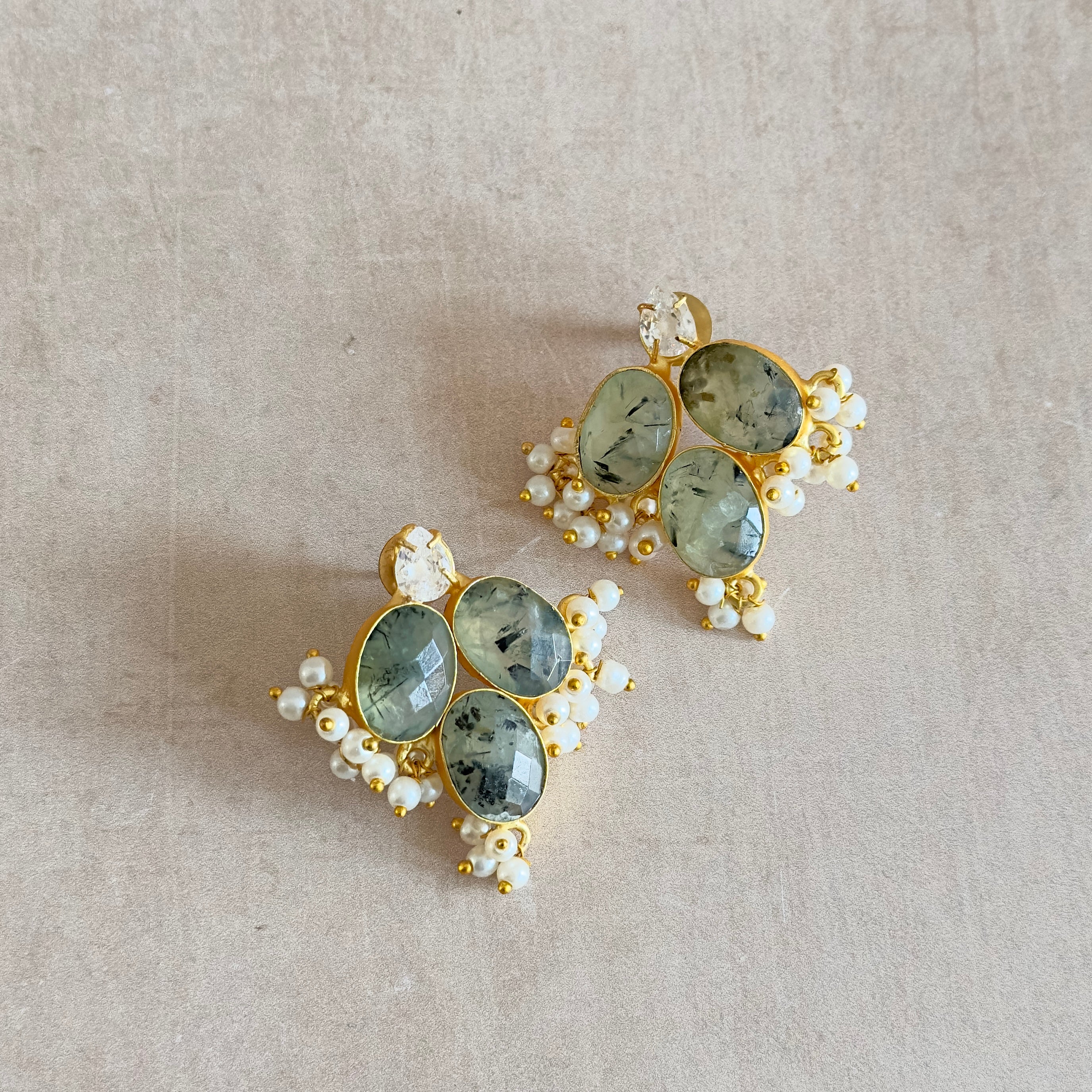 Ozara Olive Stud Earrings - Ahseya & Co
