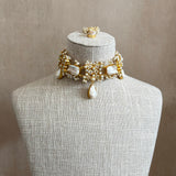 Drew Pearl Crystal Necklace Set - Ahseya & Co