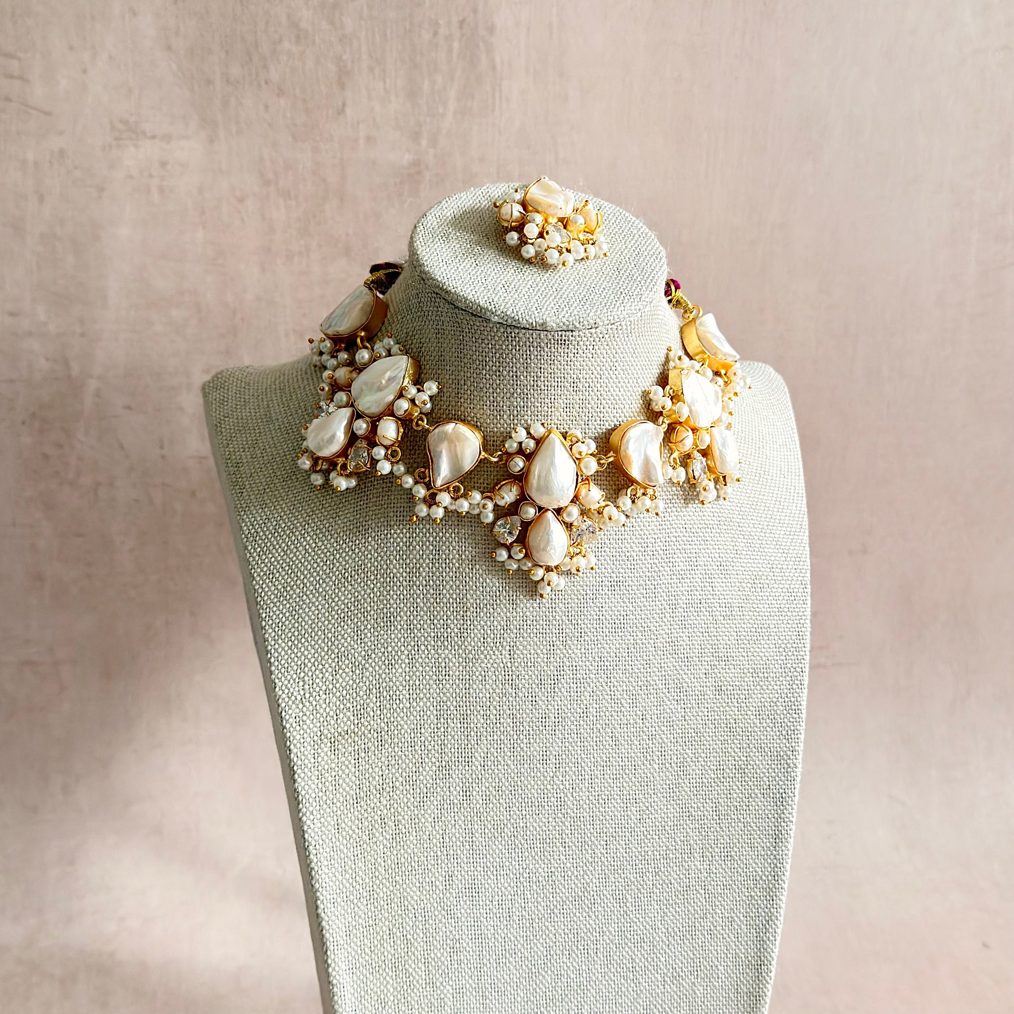 Tayla Pearl Necklace Set - Ahseya & Co