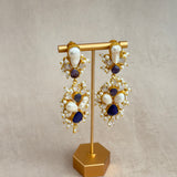 Lottie Blue Pearl Drop Earrings - Ahseya & Co