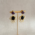 Ishrat Purple Drop Earrings - Ahseya & Co