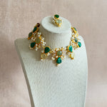 Kaelani Green Crystal Necklace Set - Ahseya & Co