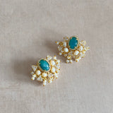 Alara Teal Stud Earrings