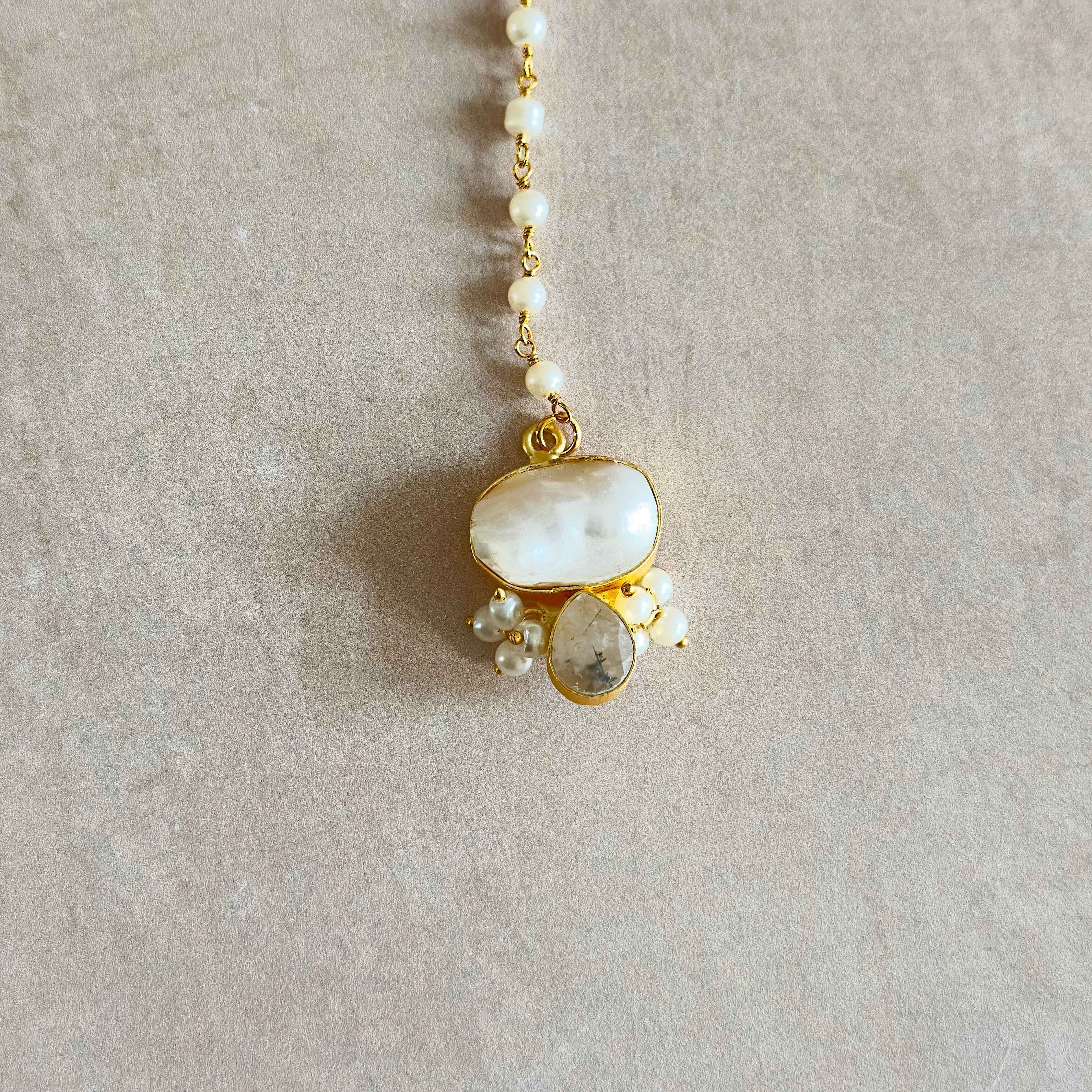 Nadine Pearl Necklace Set - Ahseya & Co
