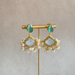 Ummara Grey Mint Drop Earrings - Ahseya & Co