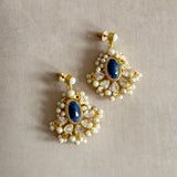 Izariyah Navy Pearl Drop Earrings - Ahseya & Co