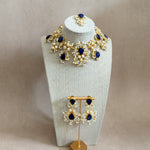 Esme Navy Pearl Necklace Set - Ahseya & Co
