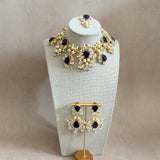 Esme Navy Pearl Necklace Set - Ahseya & Co