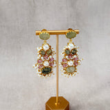 Bisan Olive Pearl Drop Earrings - Ahseya & Co