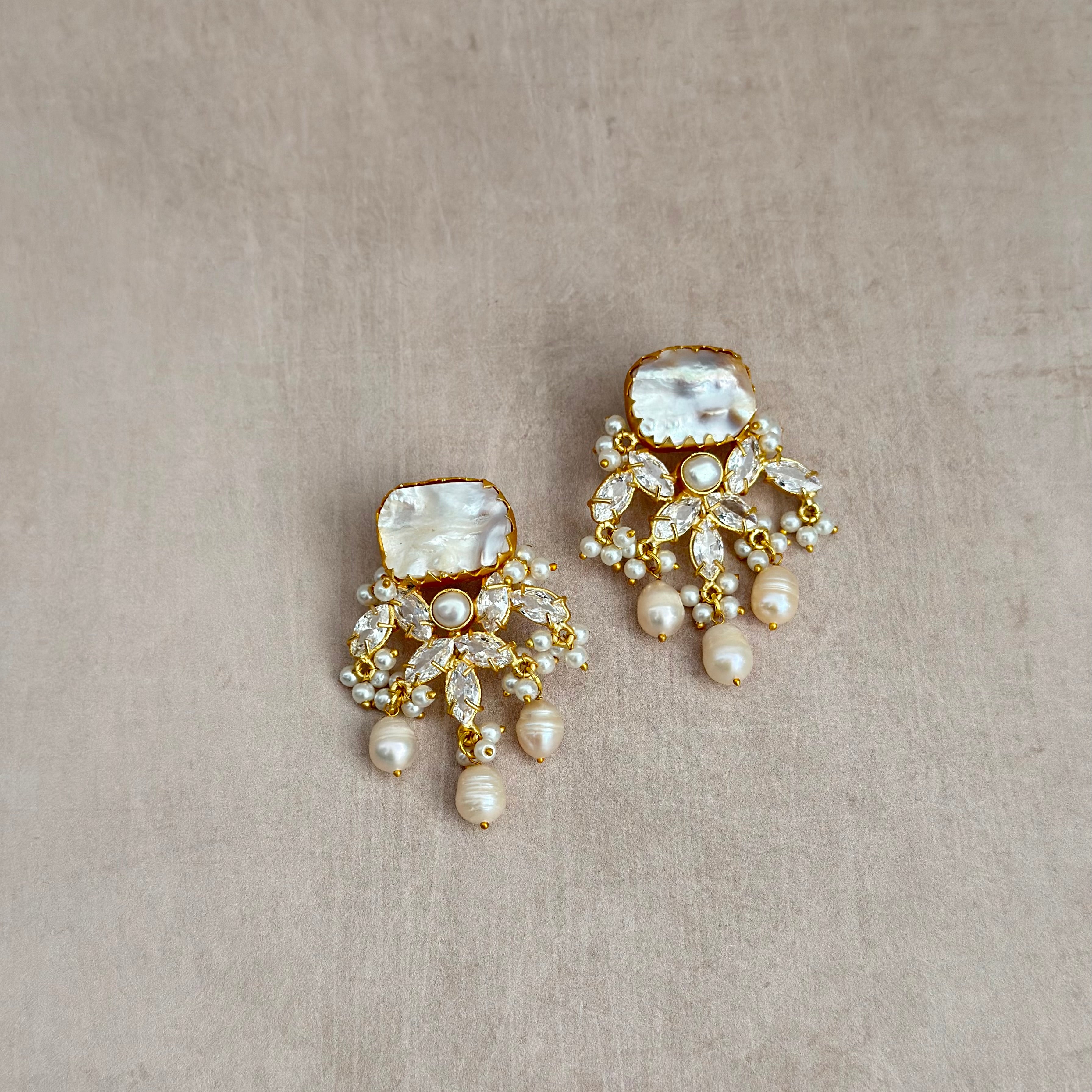 Yasmin Pearl Earrings - Ahseya & Co