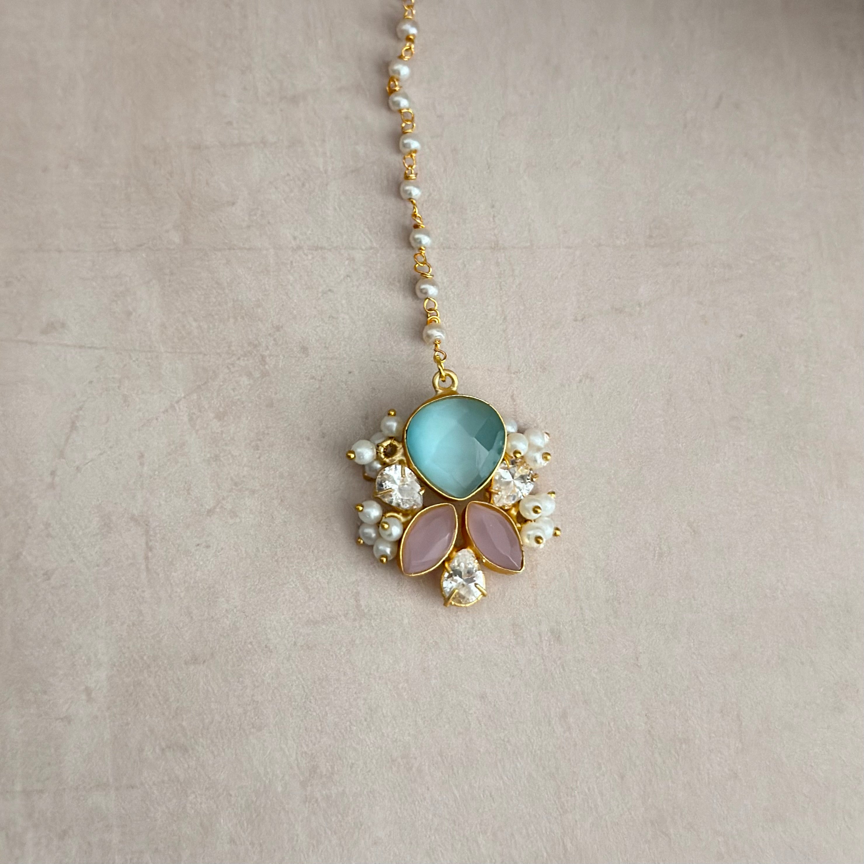 Heer Blue Choker Set - Ahseya & Co