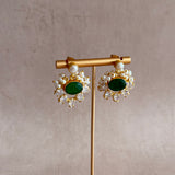 Cleo Green Crystal Drop Earrings - Ahseya & Co