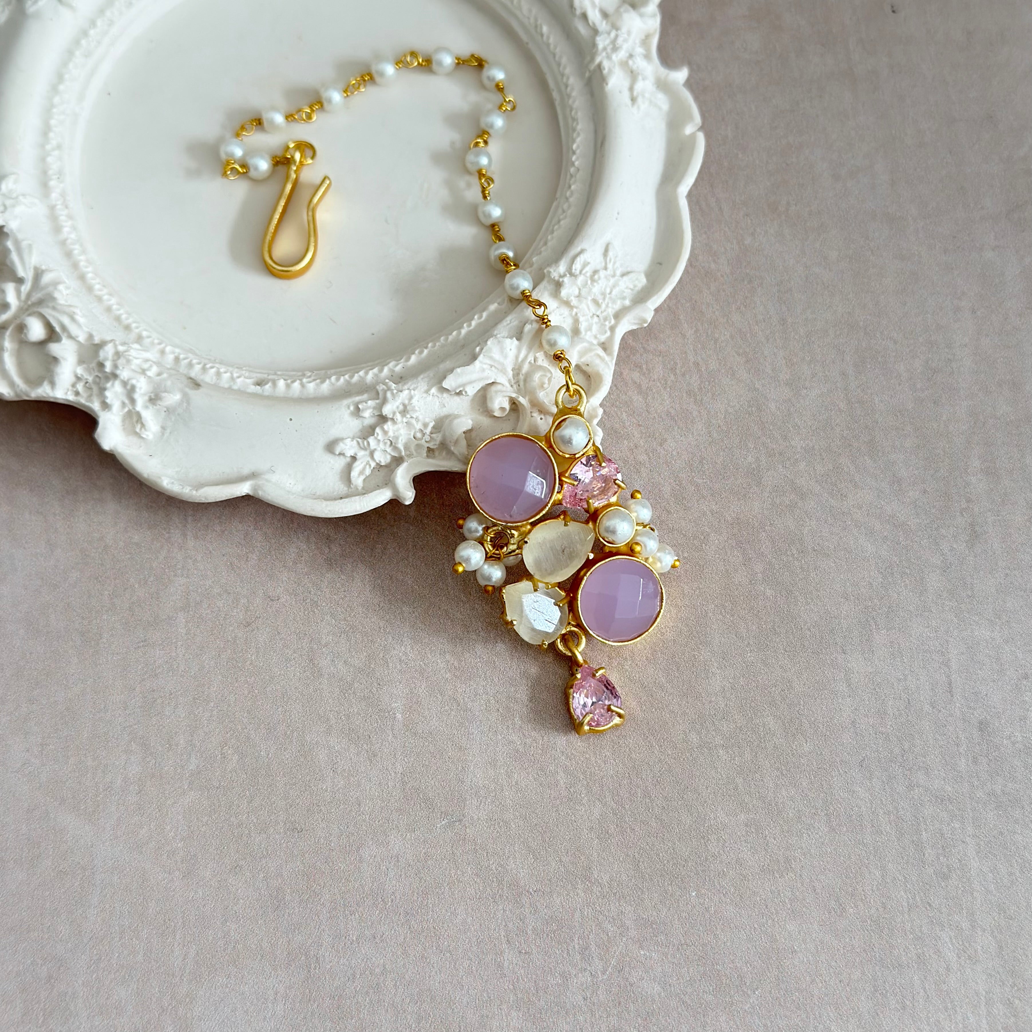 Celeste Lilac Pearl Tikka - Ahseya & Co