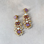 Bisan Lilac Pearl Drop Earrings - Ahseya & Co
