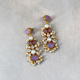 Bisan Lilac Pearl Drop Earrings - Ahseya & Co