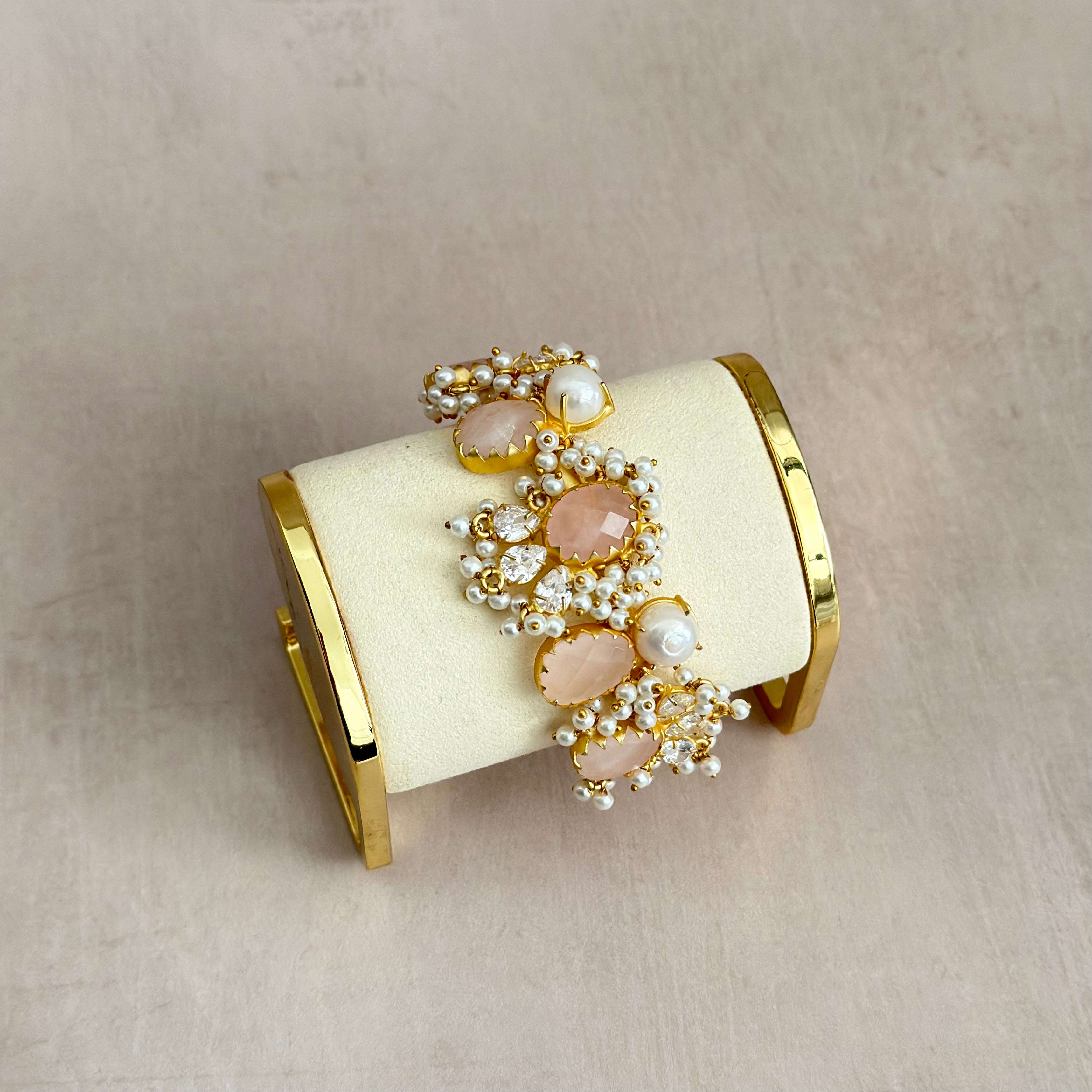Claudia Pink Cuff Bracelet - Ahseya & Co