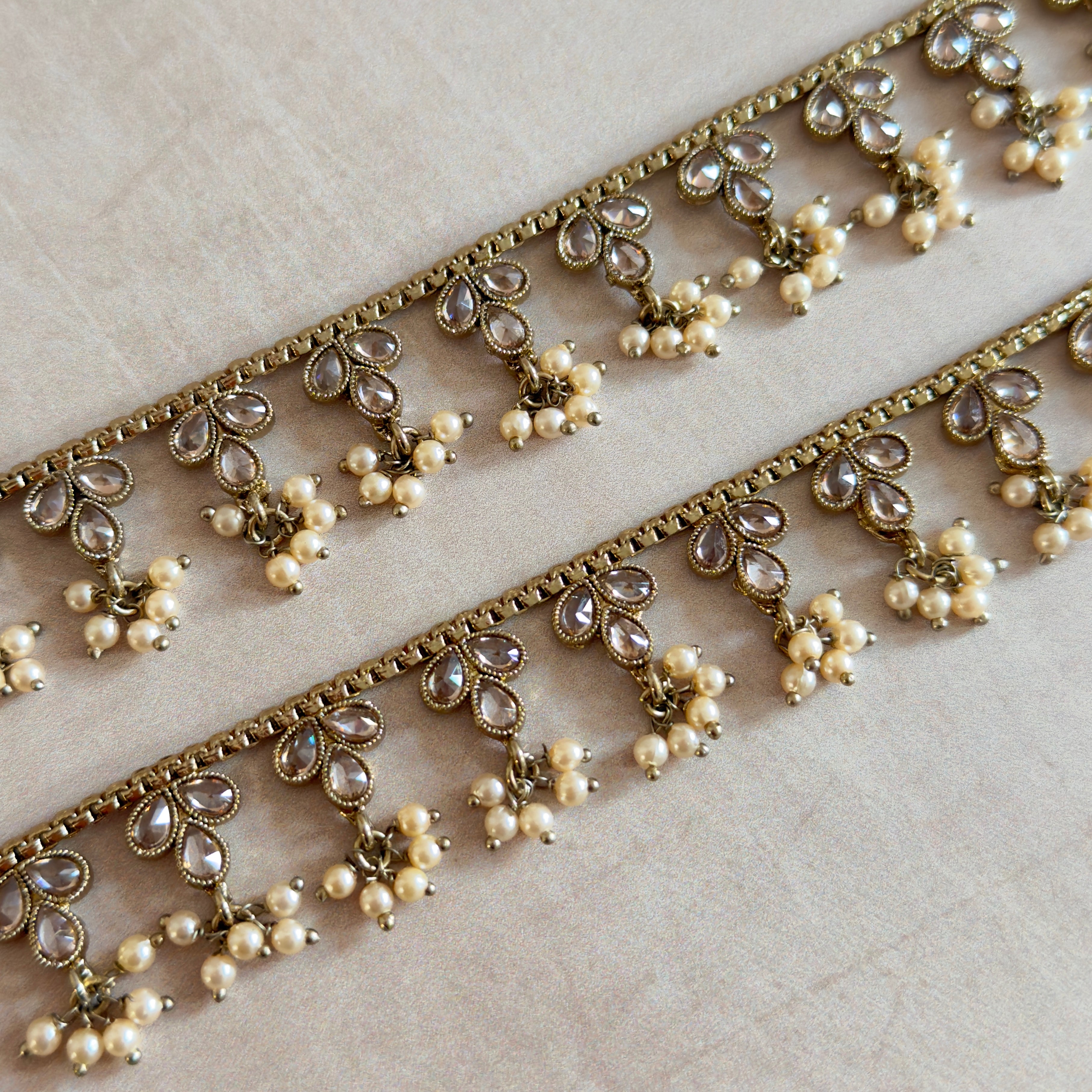 Hoorain Crystal Earring Chains - Ahseya & Co