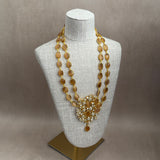 Siena Amber Kundan Mala Set