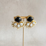Aisha Black Pearl Stud Earrings - Ahseya & Co