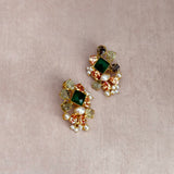 Nerina Green Crystal Stud Earrings