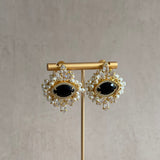 Grace Black Crystal Earrings