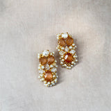 Ayla Peach Pearl Stud Earrings - Ahseya & Co