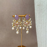 Ria Lilac Pearl Necklace Set