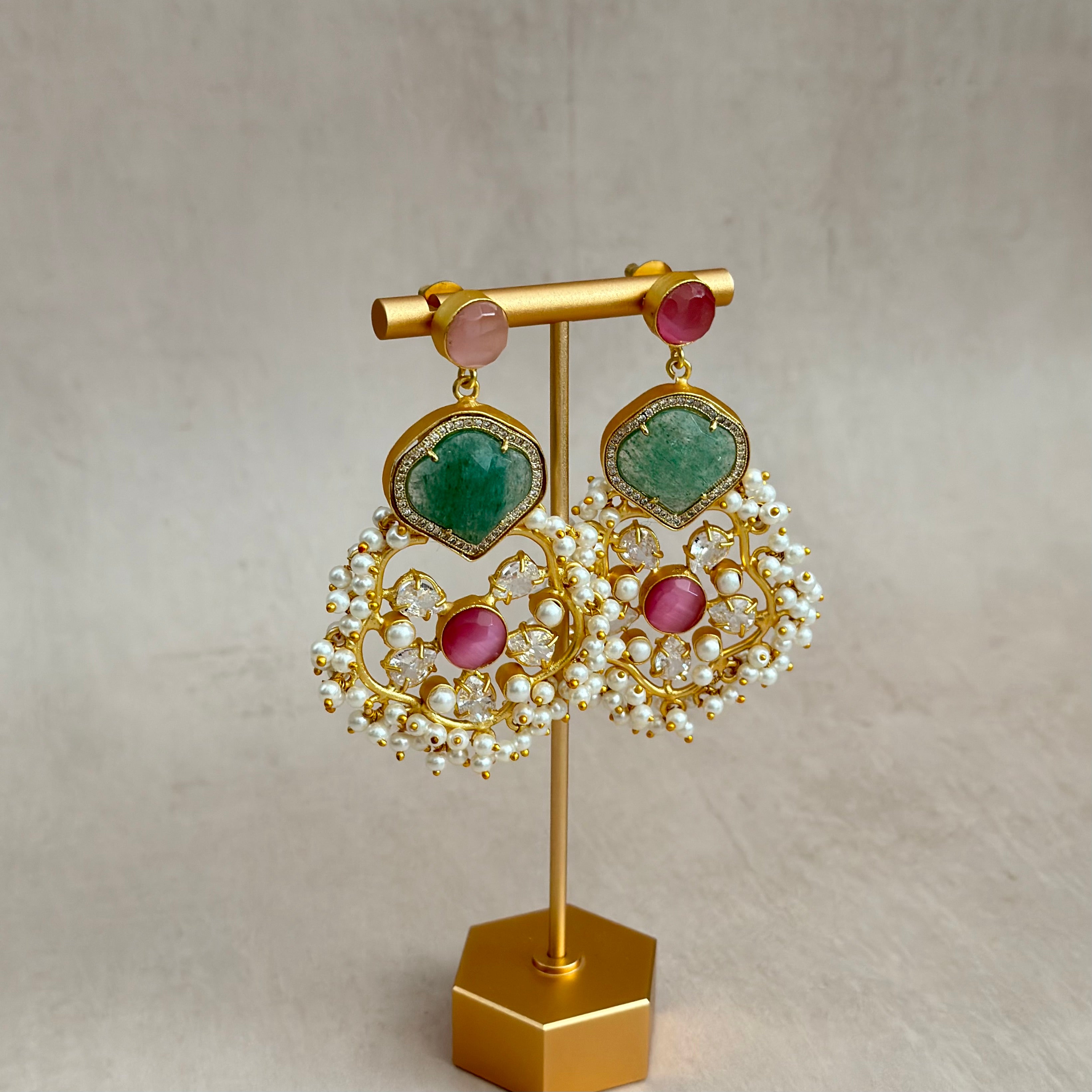 Zaylee Marine Crystal Drop Earrings - Ahseya & Co