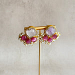 Yevette Pink Stud Earrings - Ahseya & Co