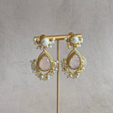 Stella Pink Pearl Drop earrings - Ahseya & Co