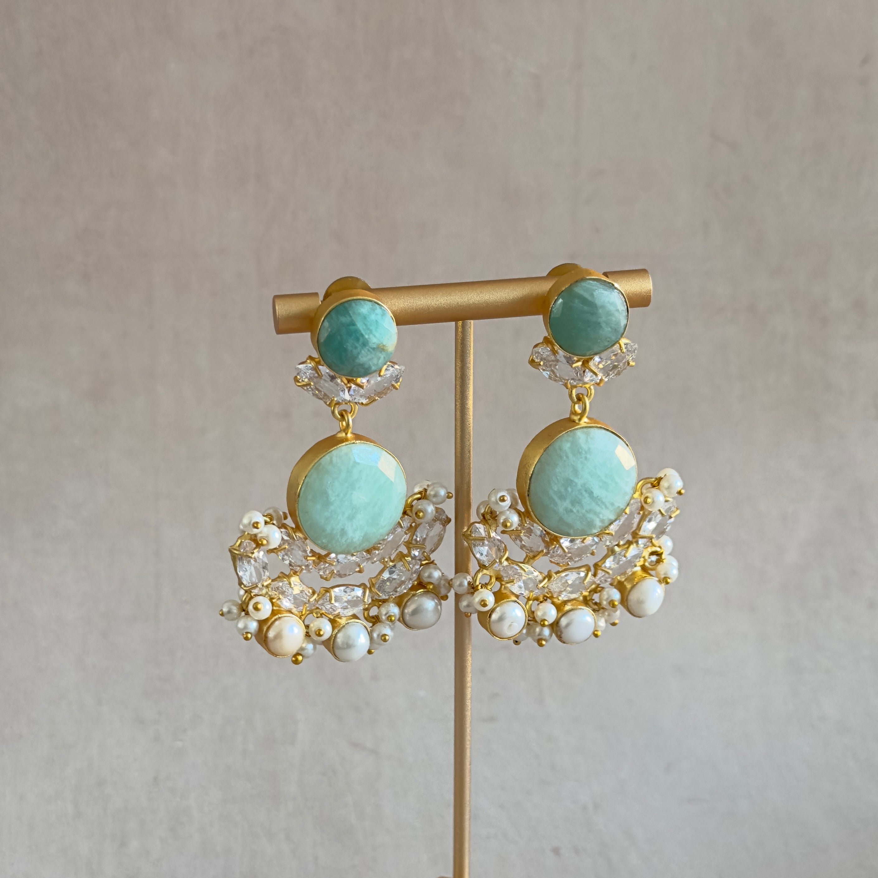 Mila Jade Crystal Drop Earrings - Ahseya & Co