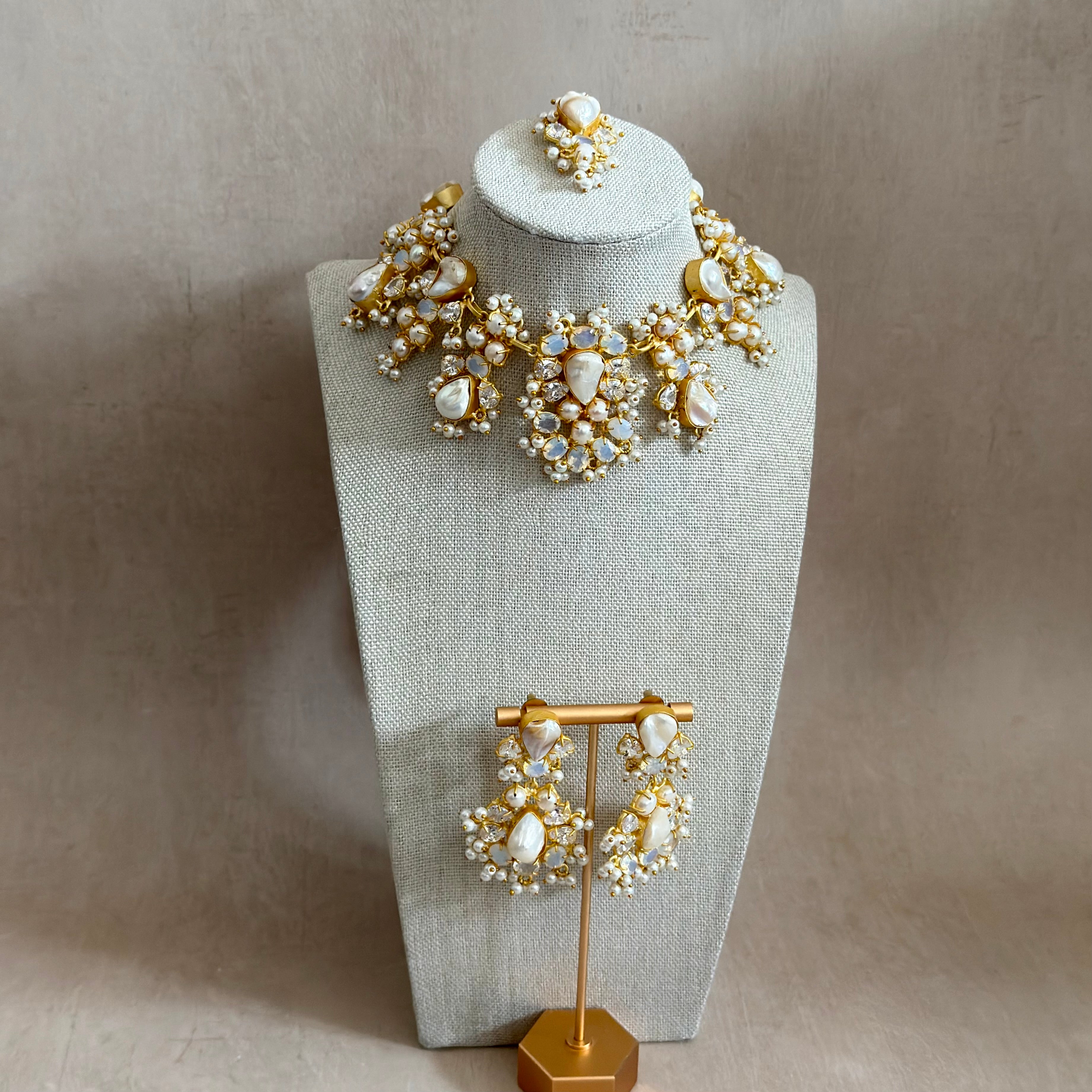 Esme Pearl Necklace Set - Ahseya & Co