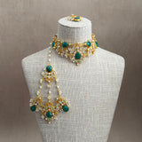 Verona Green Choker Set