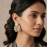 Roxy Grey Pearl Crystal Stud Earrings - Ahseya & Co