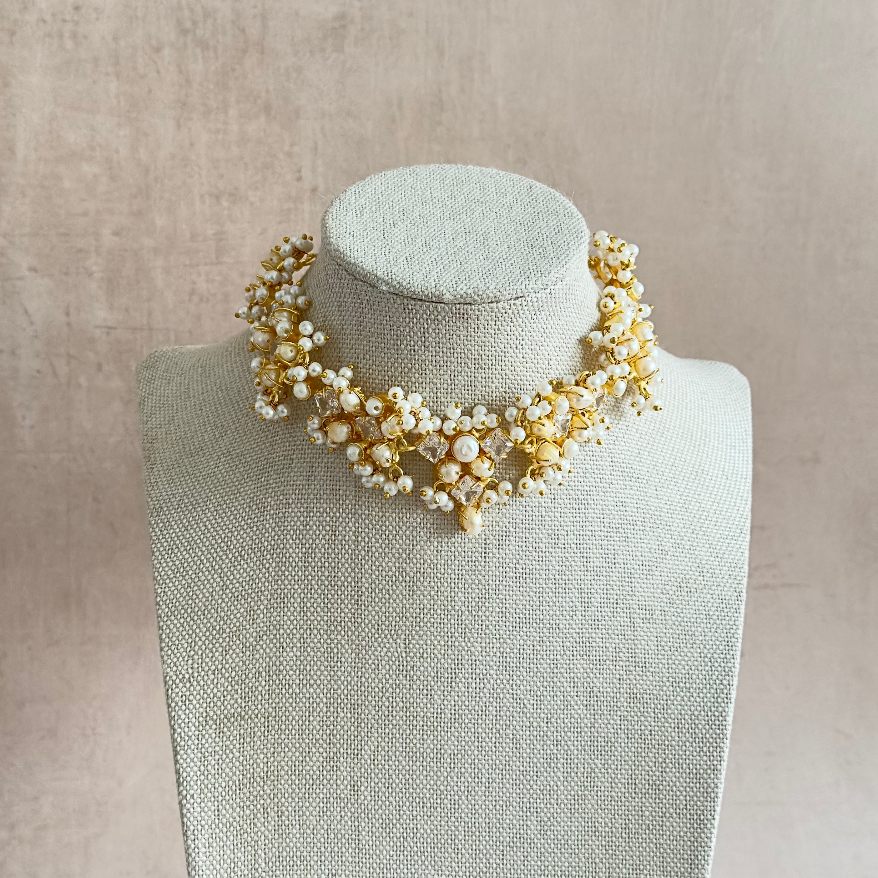 Shyla Pearl Choker Set - Ahseya & Co