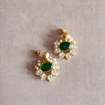 Cleo Green Crystal Drop Earrings - Ahseya & Co