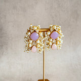 Noor Lilac Pink Stud Earrings - Ahseya & Co