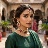 Safa Fuchsia Kundan Choker Set