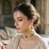 Safa Olive Kundan Choker Set