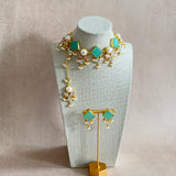 Cynthia Mint Pearl Necklace Set - Ahseya & Co